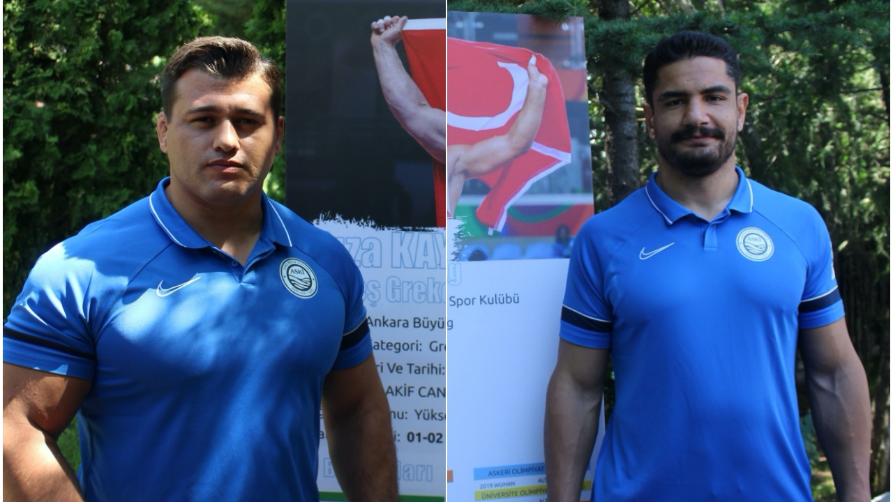 Milli güreşçiler Rıza Kayaalp ile Taha Akgül, altın madalya için Tokyo'da