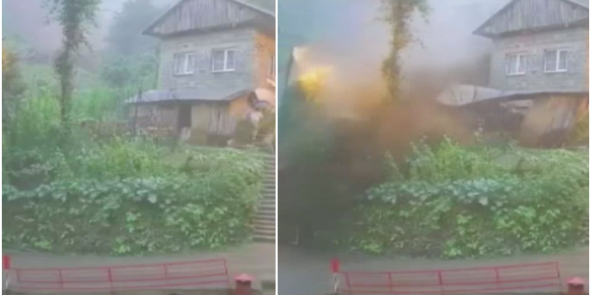 Rize'de sel felaketi böyle geldi