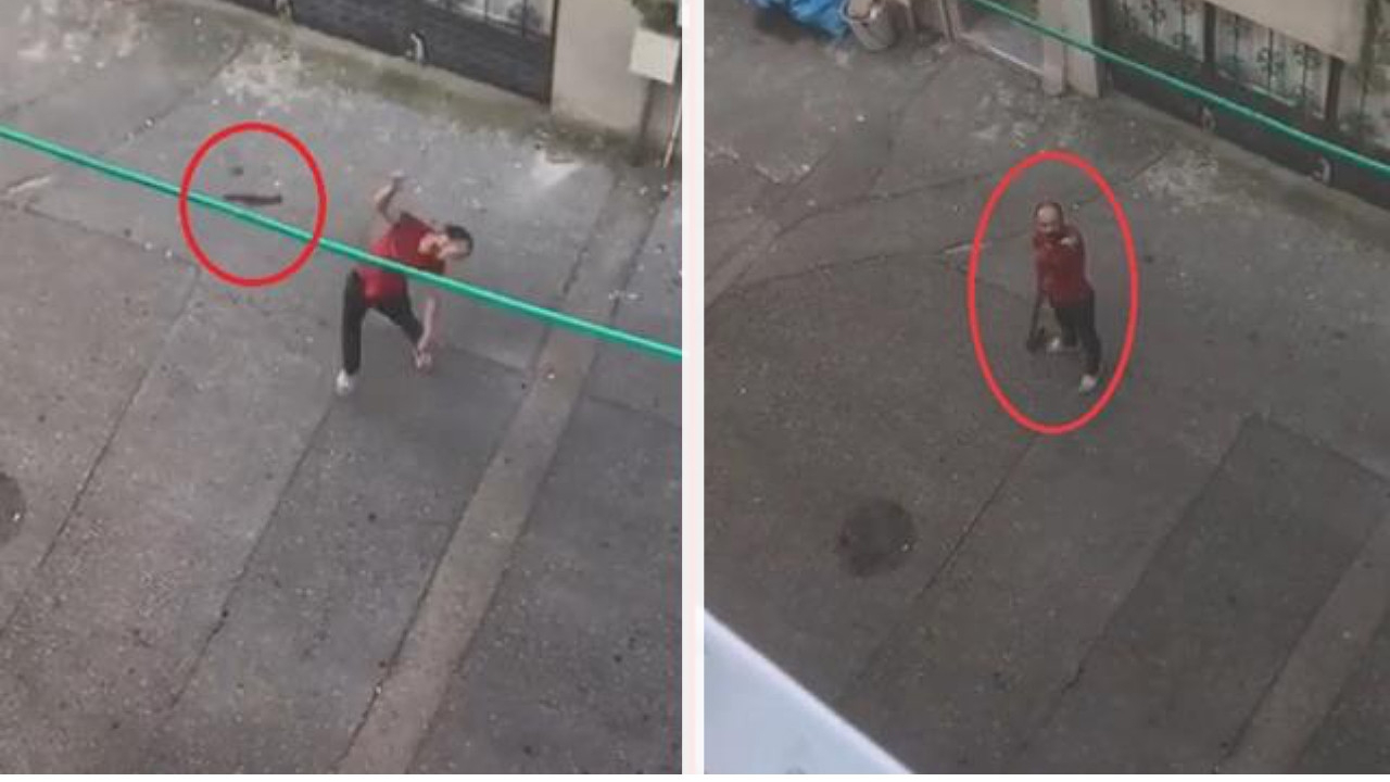 Sokak ortasında skandal anlar: Kadınlara cinsel organını gösterdi!