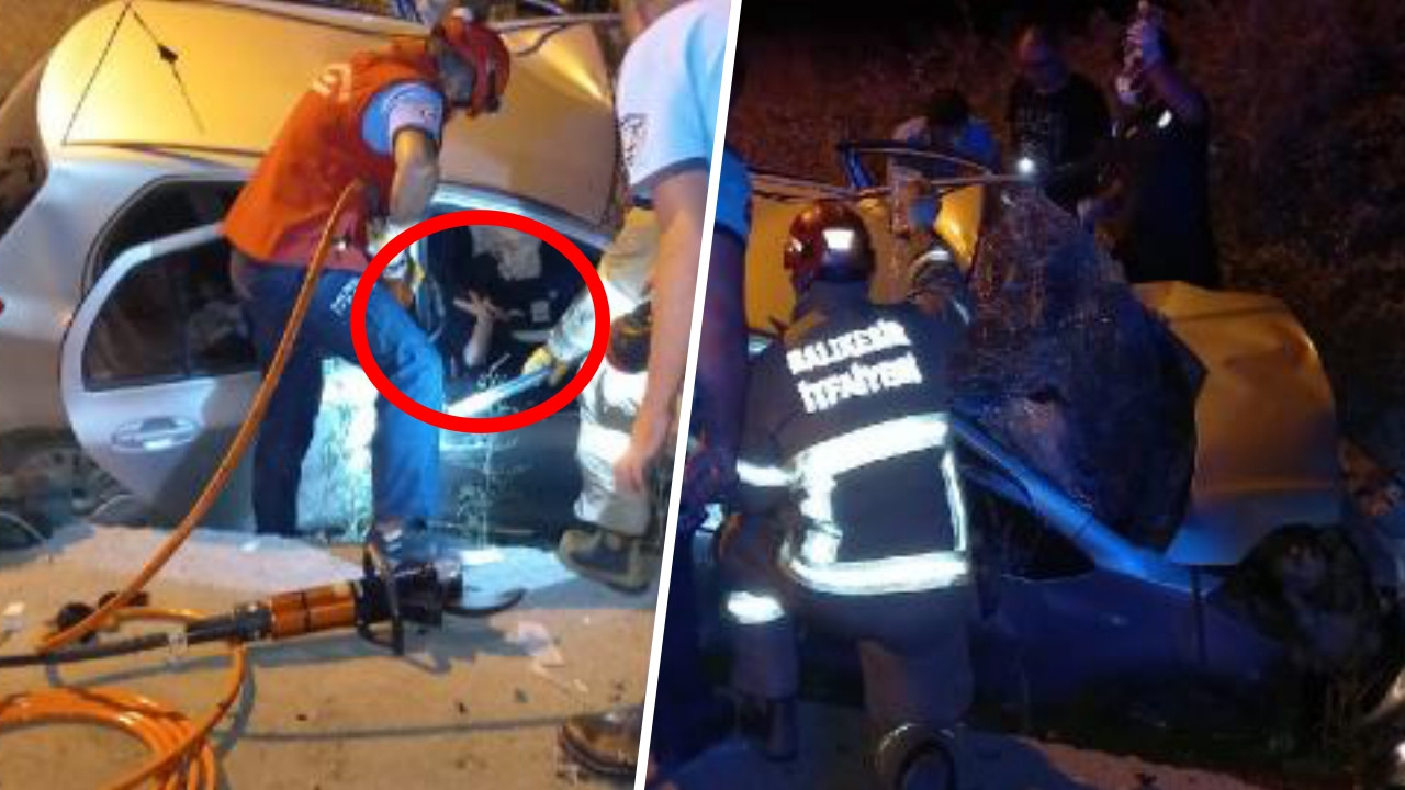 İki araç kafa kafaya çarpışıp kanala düştü! Çok sayıda yaralı var...