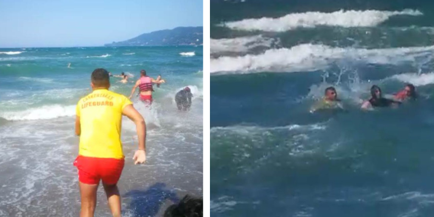 Boğulmaktan son anda kurtarıldılar! O anlar kamerada
