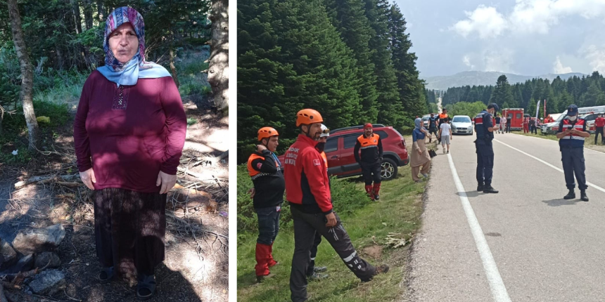 Uludağ'da 2 gün önce kaybolan yaşlı kadın sağ olarak bulundu