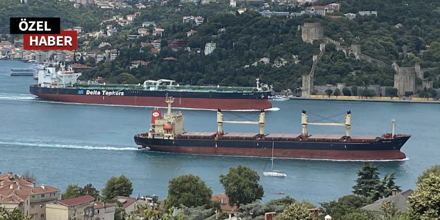 İstanbul Boğazı'nda büyük bir facianın kıyısından dönüldü: İki geminin tehlikeli sollama yarışı