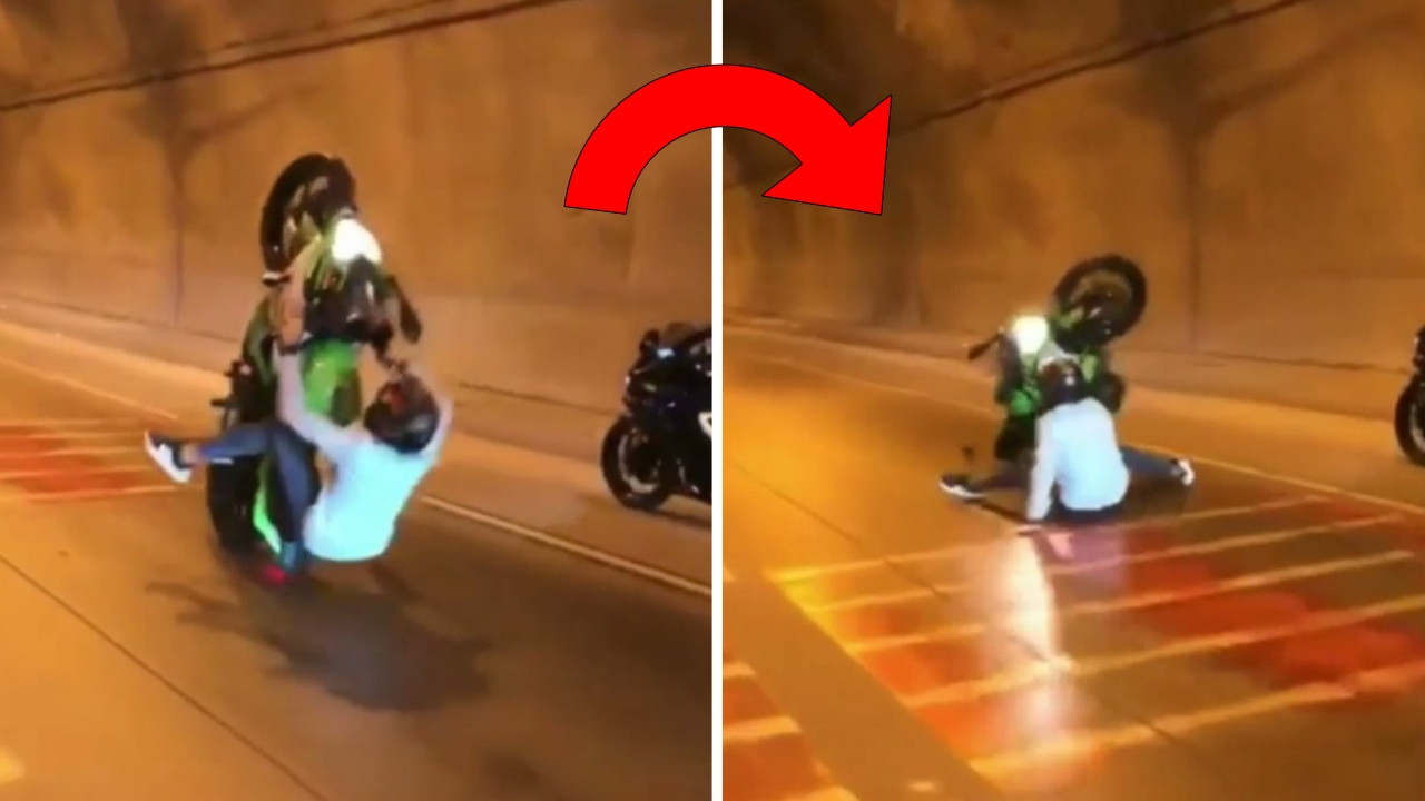 İstanbul'da tek teker dehşeti: Korkunç kaza kamerada!