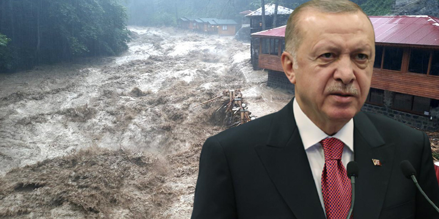 Selden etkilenen bölgeler afet bölgesi olarak ilan ediliyor: Cumhurbaşkanı Erdoğan açıkladı