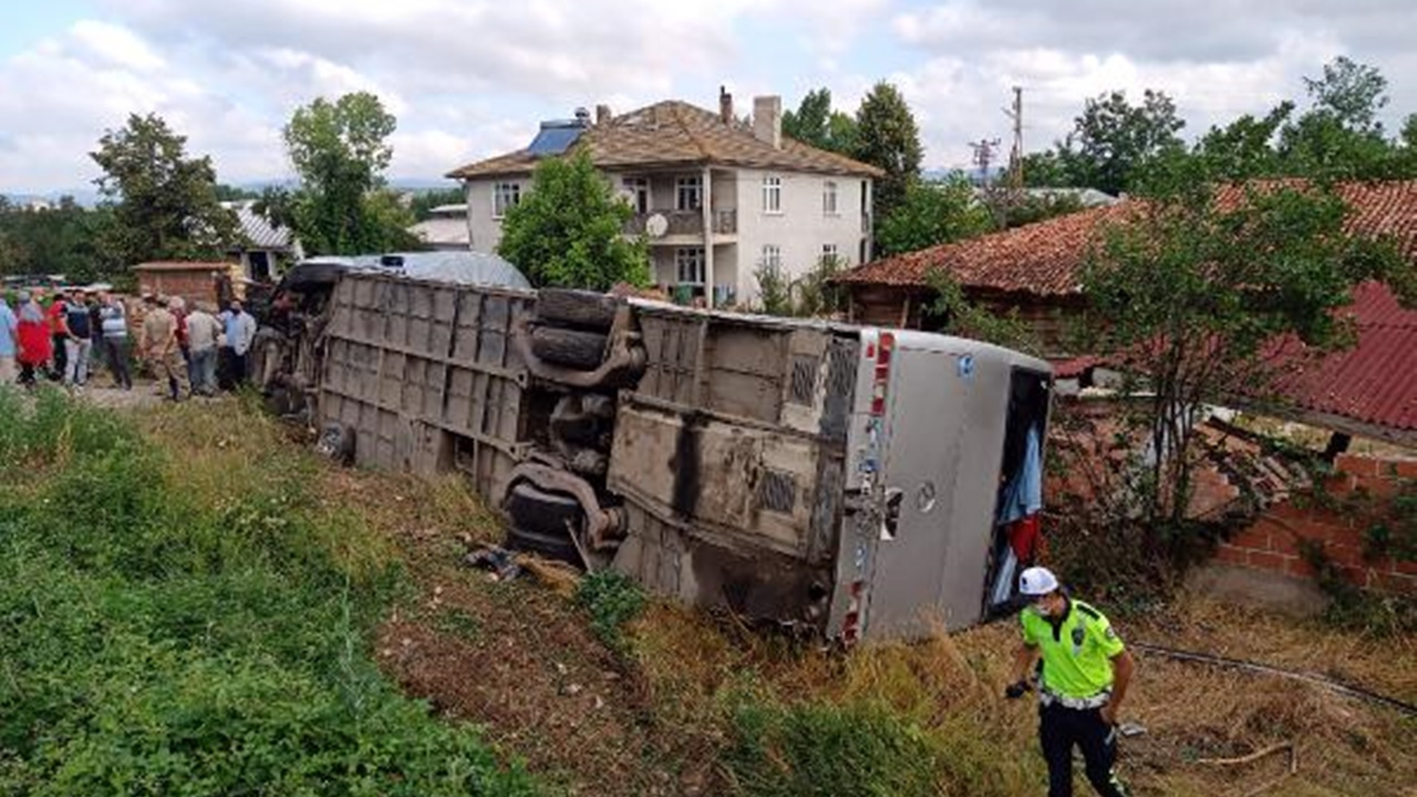 Kastamonu'da korkunç kaza: Otobüs şarampole devrildi