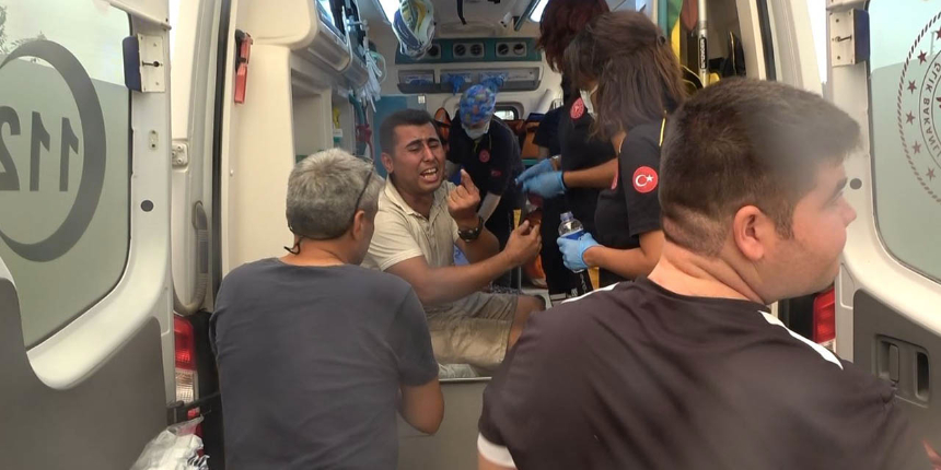 Alevlerin içinden son anda kurtuldu, feryadı yürekleri dağladı