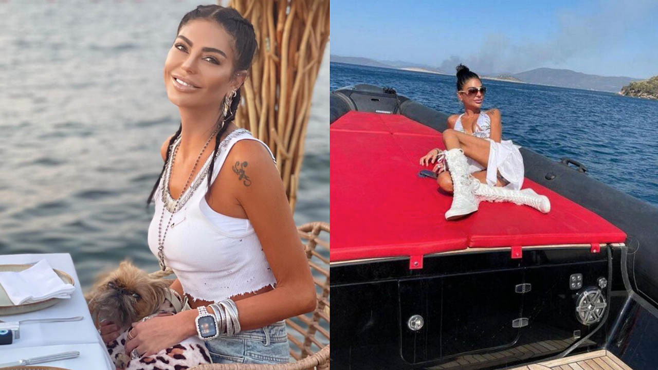 Sosyetik ikoncan Süreyya Yalçın'dan tepki çeken paylaşım! Bodrum'da dumanlar yükselirken...