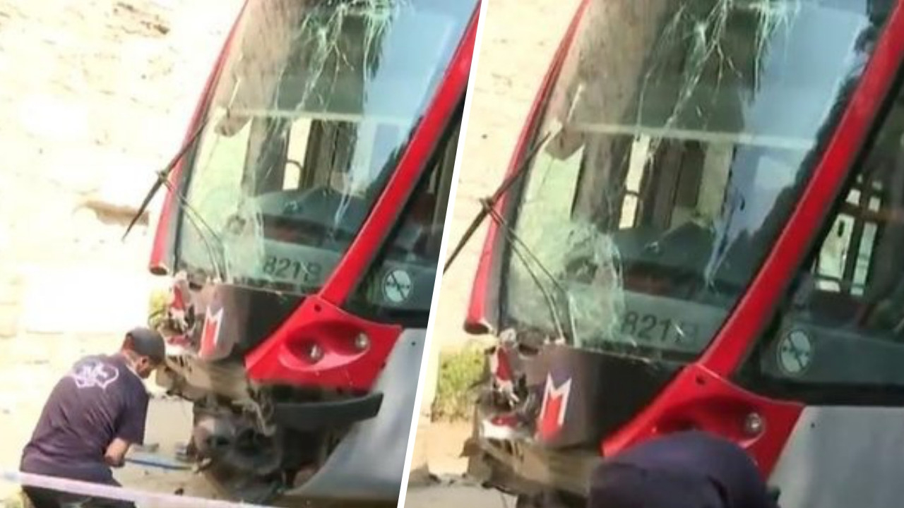 Faciadan son anda dönüldü: İstanbul'da tramvay raydan çıktı!