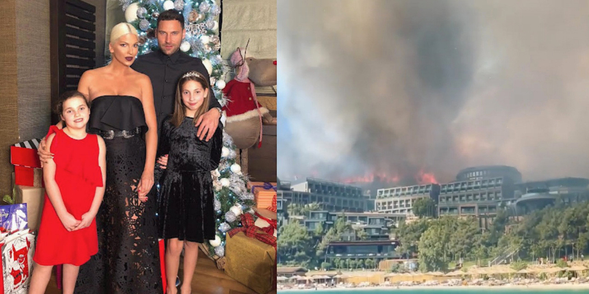 Dusko Tosic'in eşi Jelena Karleusa'nın korku dolu anları! Otelden tahliye edildiler