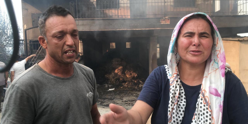 Manavgat'taki yangında evleri yanan çift gözyaşlarıyla anlattı: "Ciğerimiz yandı"