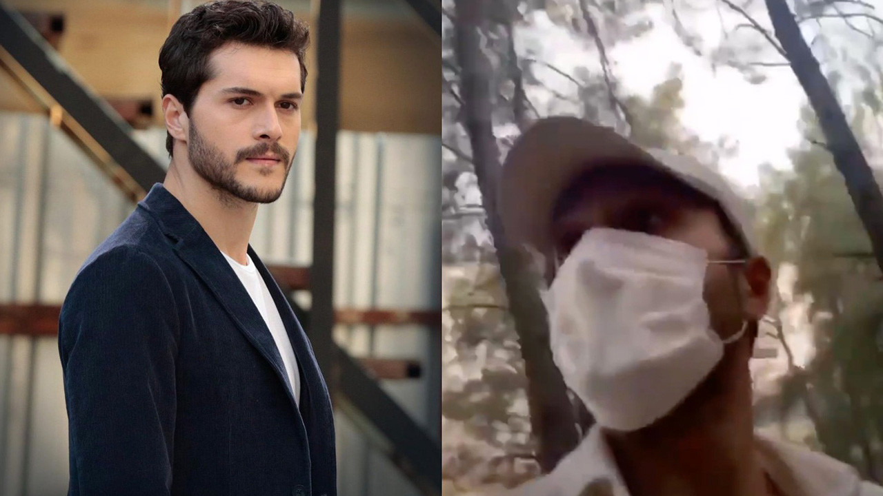 Son Yaz dizisinin Akgün'ü Alperen Duymaz, Fethiye'deki yangın söndürme çalışmalarına katıldı