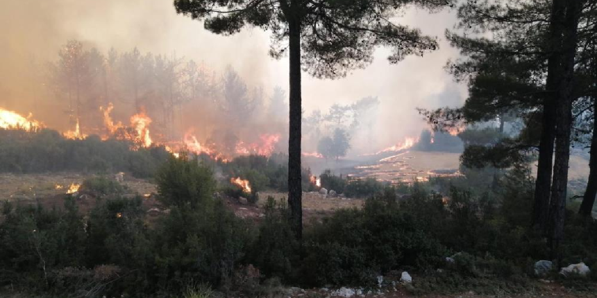 Seydikemer yangını tekrar başladı