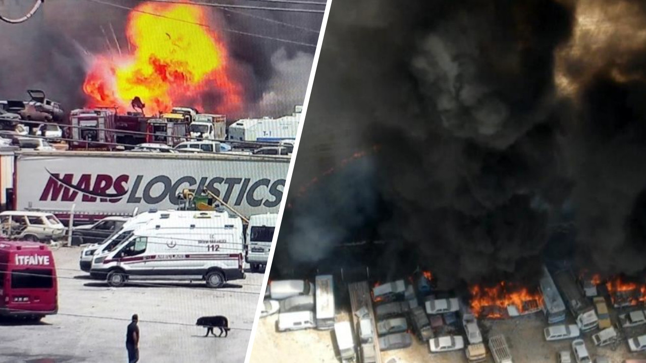 Otoparkta korkunç olay: 71 araç peş peşe yandı!