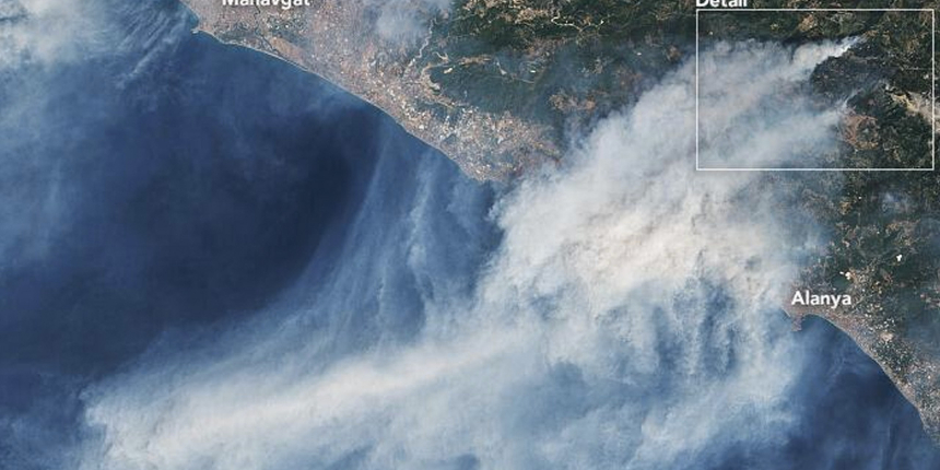 Türkiye'deki orman yangınları uydudan böyle görüldü: NASA'dan uyarı geldi