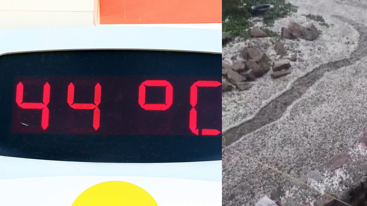 Bir yanda aşırı sıcak, bir yanda dolu!