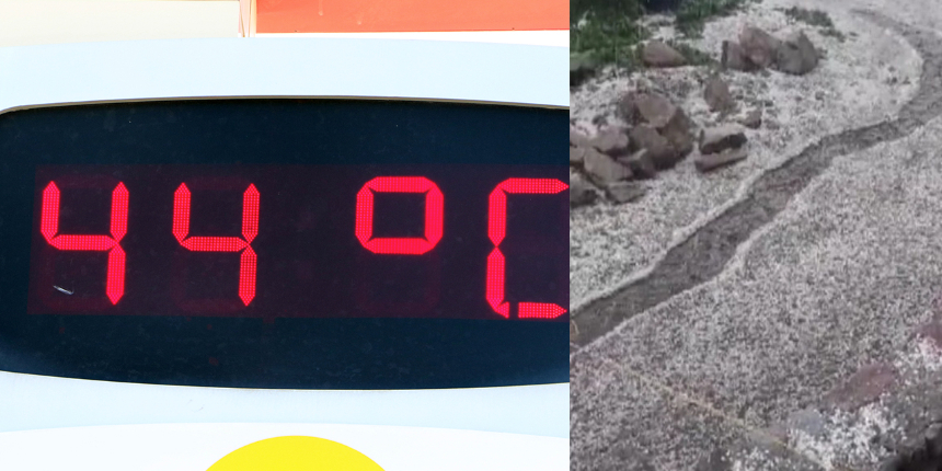 Bir yanda aşırı sıcak, bir yanda dolu!