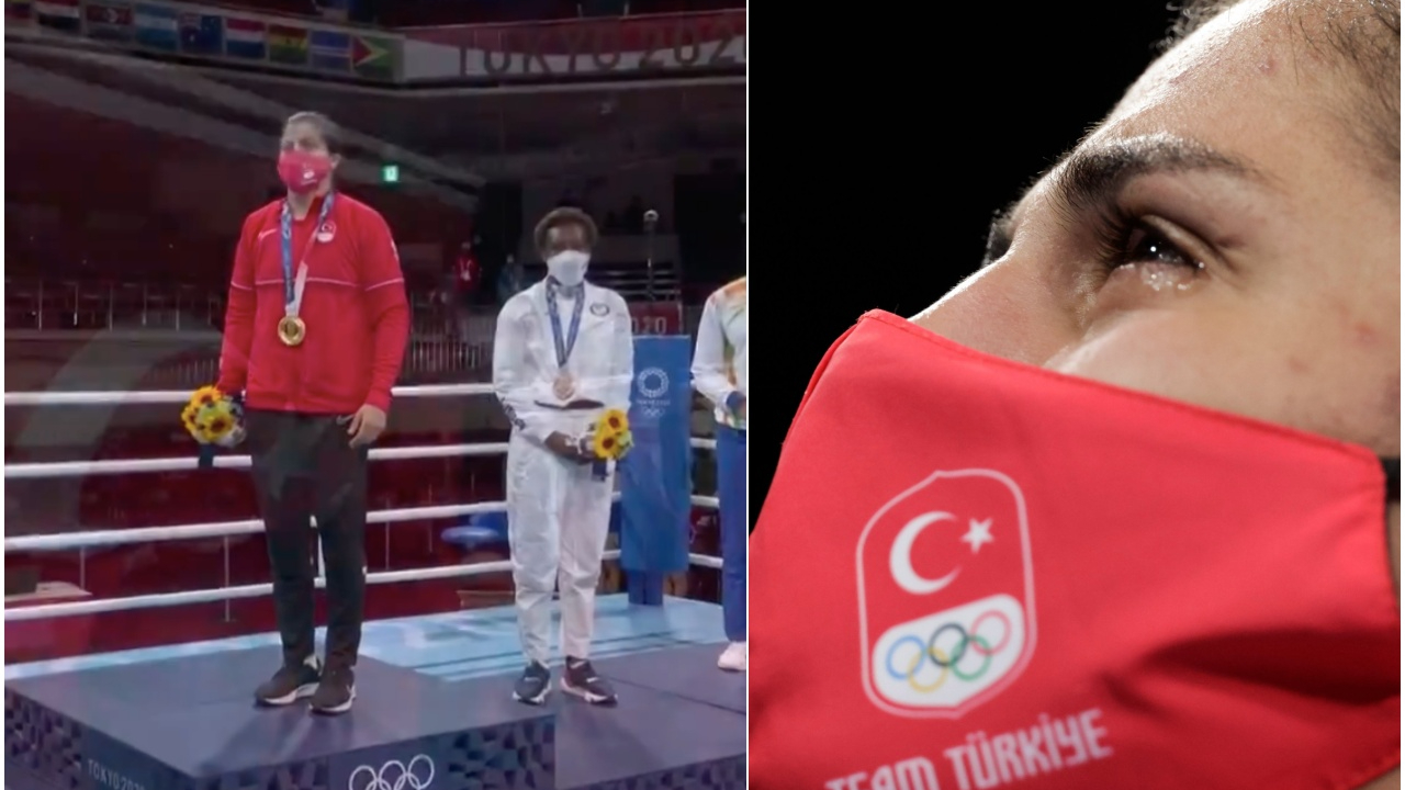 Busenaz Sürmeneli: İstiklal Marşı'mız çalarken boğazım düğüm düğüm oldu