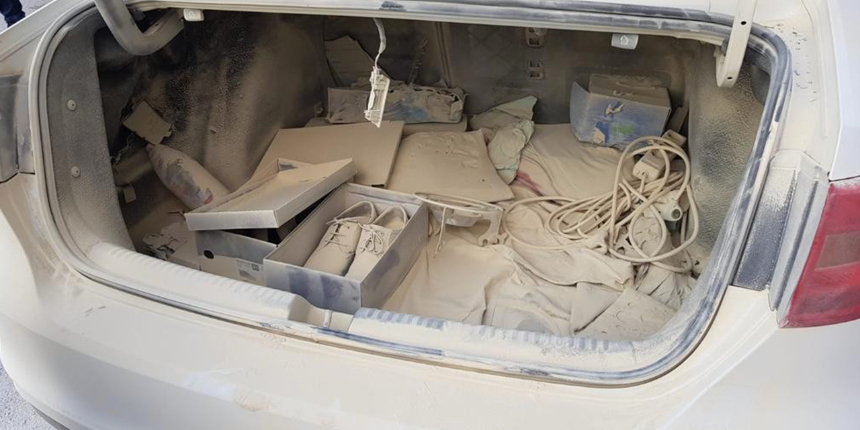 Otomobilin bagajındaki piknik tüpü bomba gibi patladı