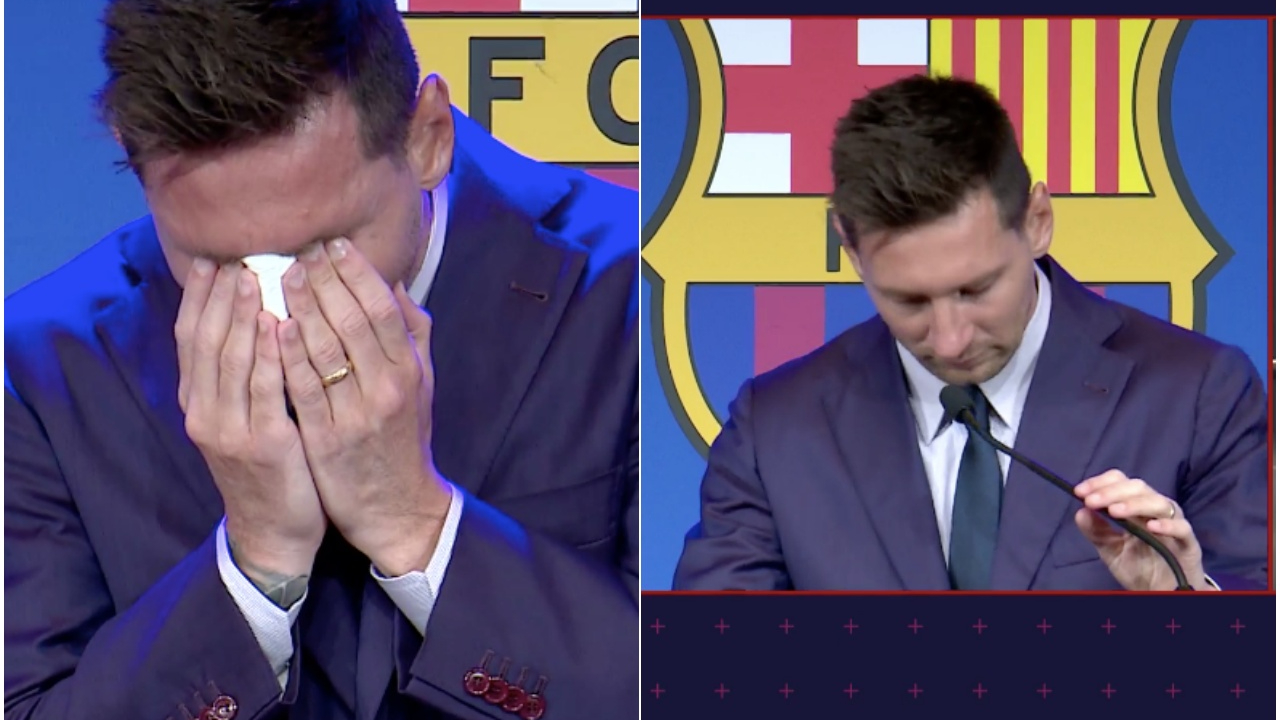 Messi'nin Barcelona'ya vedası... Ağlamaktan konuşamadı