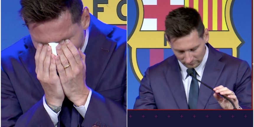 Messi'nin Barcelona'ya vedası... Ağlamaktan konuşamadı