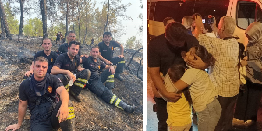 Orman kahramanları ailelerine kavuştu