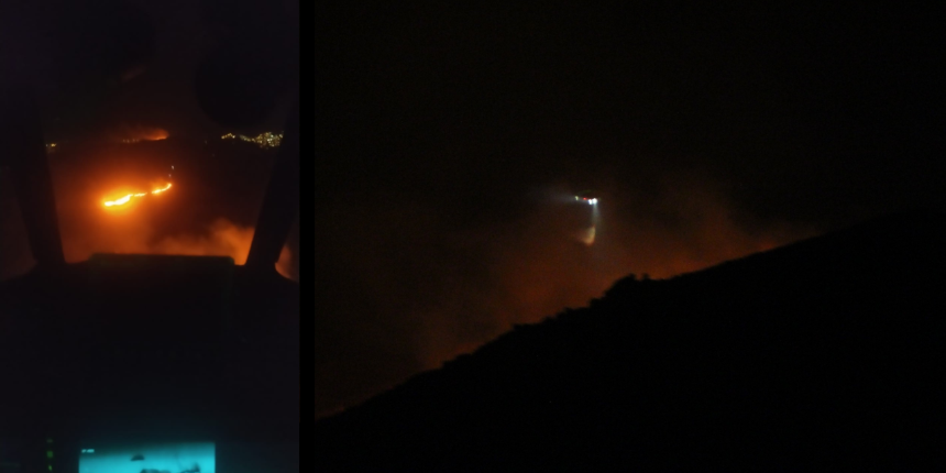 Gece 4 helikopter devreye girdi! Bodrum yangını böyle kontrol altına alındı