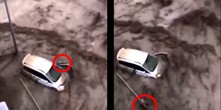 Kastamonu'daki selin en korkunç görüntüsü! Aracında sele yakalandı, göz göre göre kayboldu