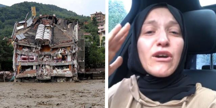 Felaketi yaşayan Bozkurt'ta sığındığı aracın içinden çağrı yaptı: Lütfen sesimizi duyun!