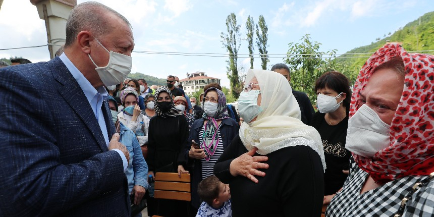 Cumhurbaşkanı Erdoğan sel bölgesinde!