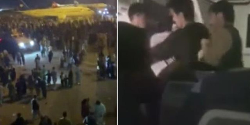 İstanbul'a gelecek 300 kişilik uçağa bin kişi binmeye çalıştı!