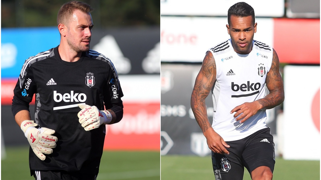 Beşiktaş'ın yeni transferleri Alex Teixeira ile Mert Günok ilk antrenmanlarına çıktı