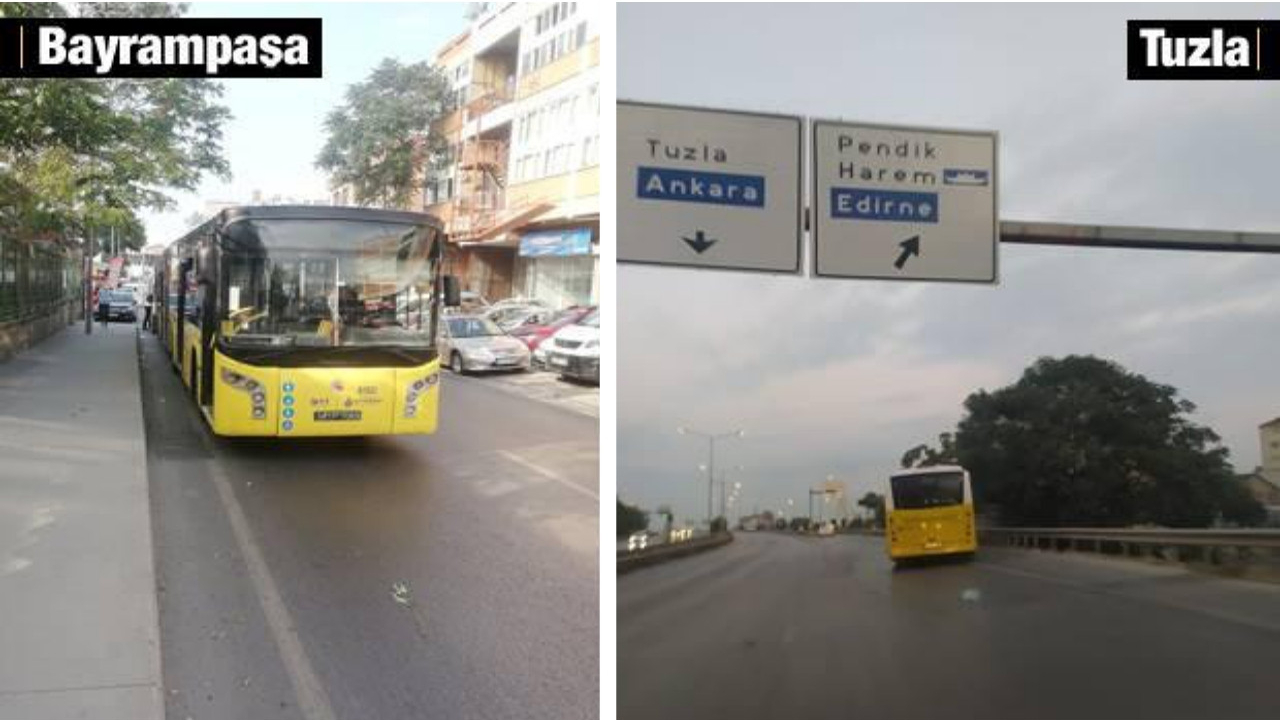 İstanbul caddelerinde ilginç görüntüler! Başıboş İETT otobüsleri çoğaldı...