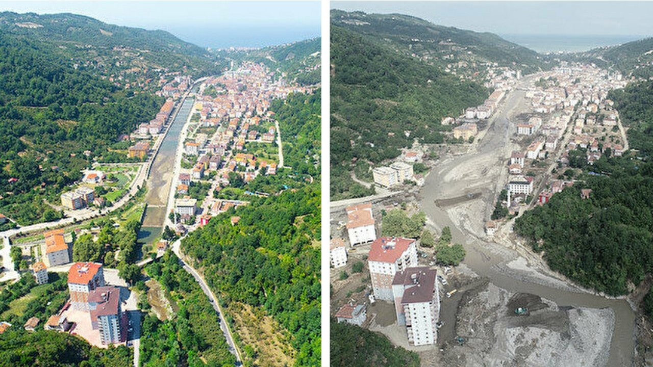 Felaketin boyutu gözler önüne serildi! İşte selden sonra Bozkurt...
