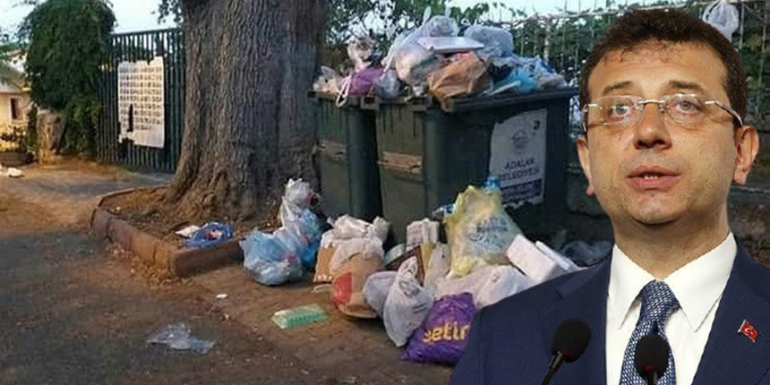 İBB Başkanı İmamoğlu'na Adalar'da çöp protestosu!