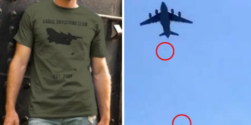 Uçaktan düşen Afganlarla alay edilen skandal tişörtler satıştan kalktı!