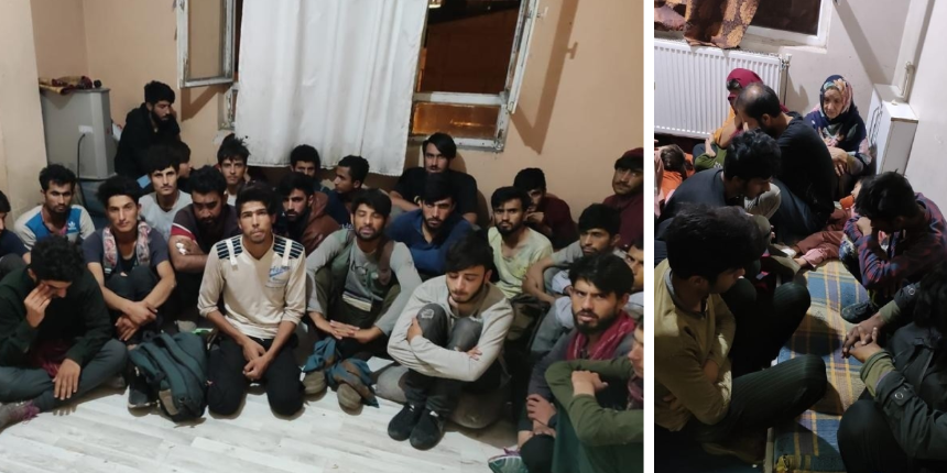 Umuda yolculuk tıklım tıklım odalarda bitti! 2 dairede 78 düzensiz göçmen yakalandı