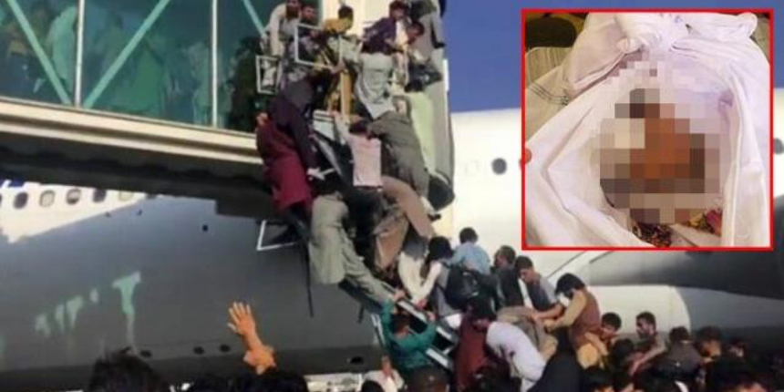 Taliban'dan kaçmak isterken can veren 14 yaşındaki kızın kefenlenmiş fotoğrafı yayınlandı!