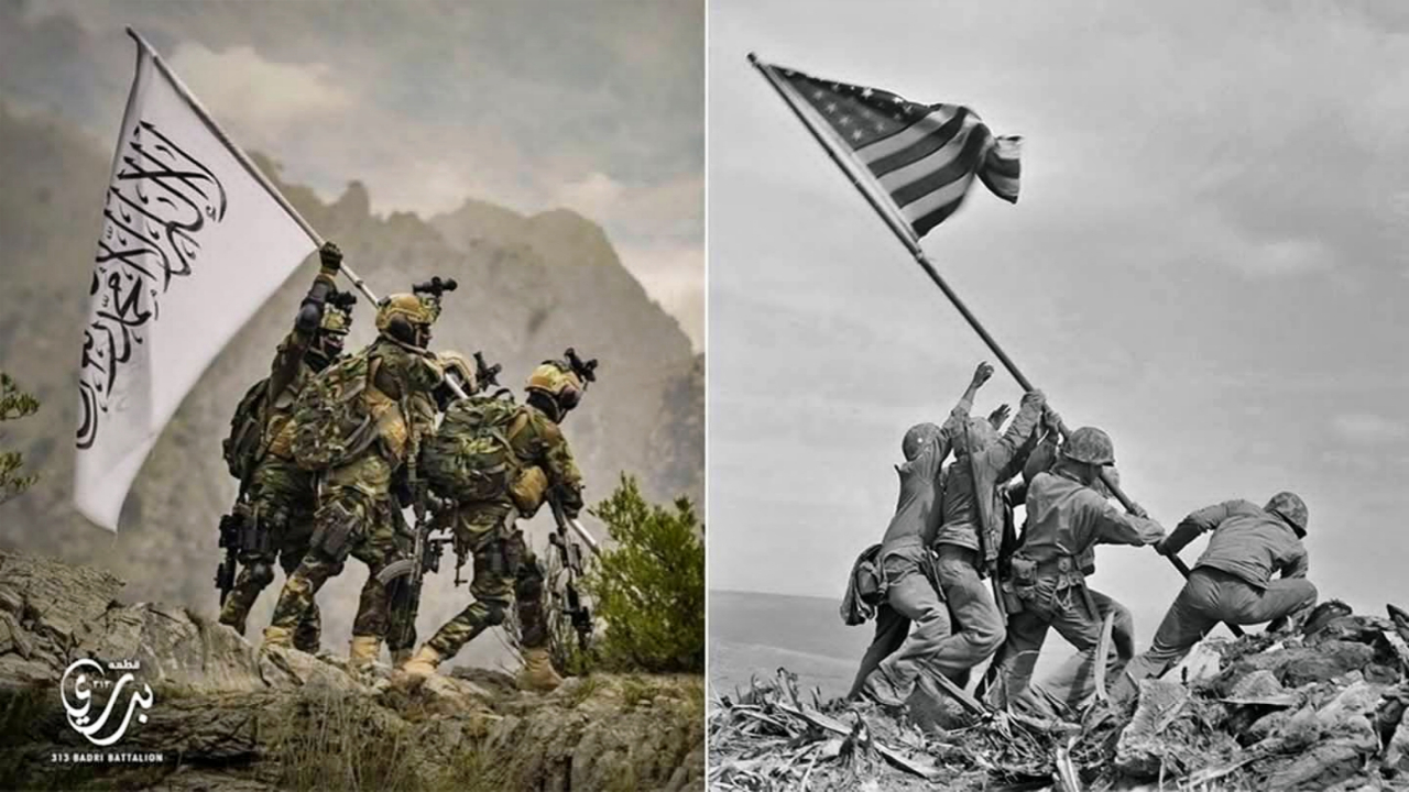 Taliban'dan ABD'ye  'Iwo Jima'ya Bayrak Asmak' göndermesi!