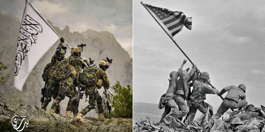 Taliban'dan ABD'ye  'Iwo Jima'ya Bayrak Asmak' göndermesi!