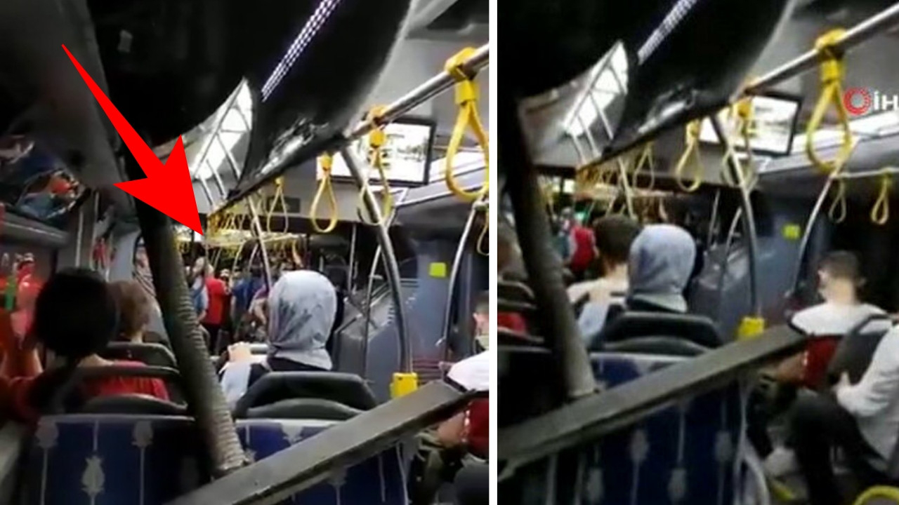 İETT otobüsleri bakımsızlıktan dökülüyor: Reklam panosu yolcuların üzerine düştü!