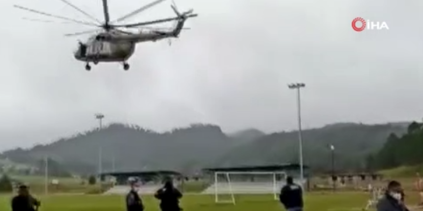 Meksika'da içişleri bakanının bulunduğu helikopter düştü