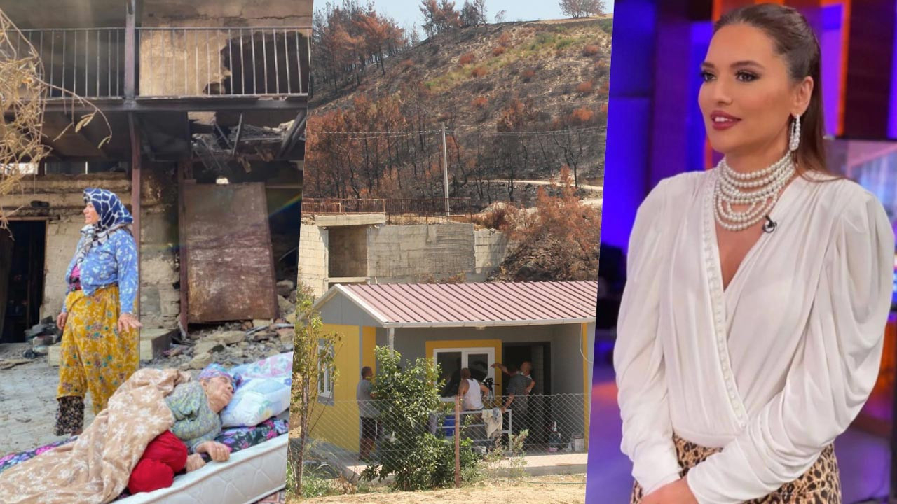 O fotoğraf yürekleri sızlatmıştı... Fatma Teyze'nin yanan evini Demet Akalın yaptırıyor