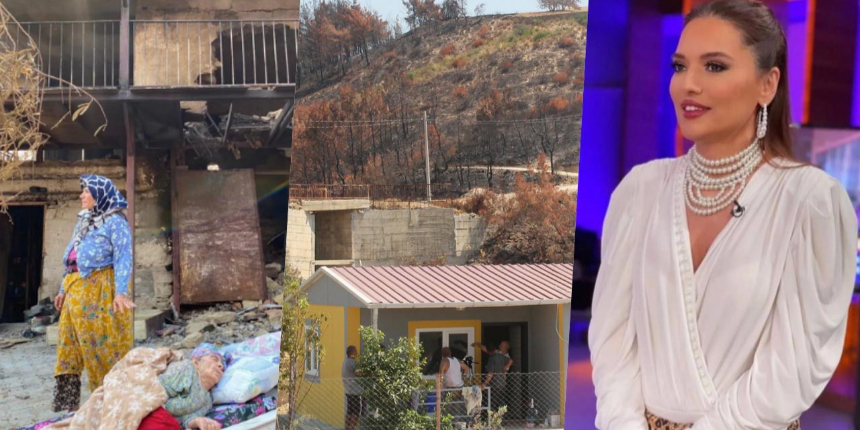 O fotoğraf yürekleri sızlatmıştı... Fatma Teyze'nin yanan evini Demet Akalın yaptırıyor