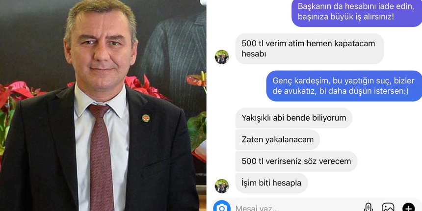 Baro başkanının sosyal medya hesabını çalan şahısın mesajı 'Bu kadarına da pes' dedirtti