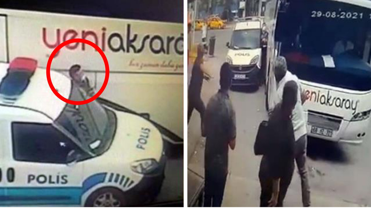 Terminalde korkunç olay: Polis memuru, iki aracın arasına sıkıştı!
