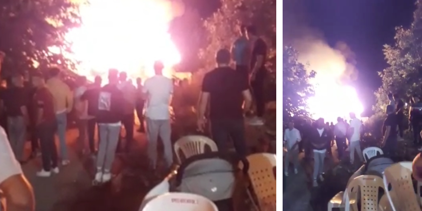 Olacağı buydu! Sünnet düğününde kullanılan havai fişek yangın çıkardı