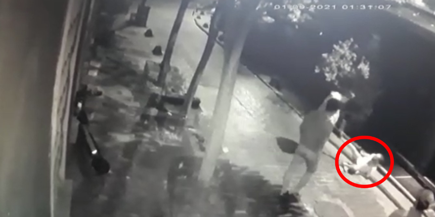 Gasp dehşeti kamerada! 3 kişi turiste tekme tokat saldırdı