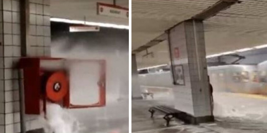 İstanbullunun ulaşım çilesi bitmiyor! Şimdi de metro sular altında kaldı! Seferler aksadı...