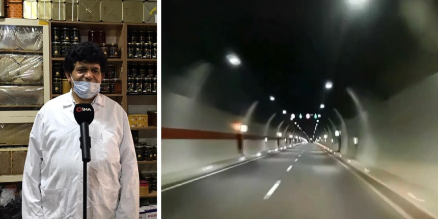 Sosyal medya bu Erzurumlu vatandaşı konuşuyor! Tünelden geçerken öyle bir sevinç yaşadı ki...
